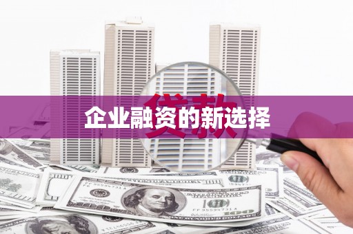 阳谷企业融资的新选择