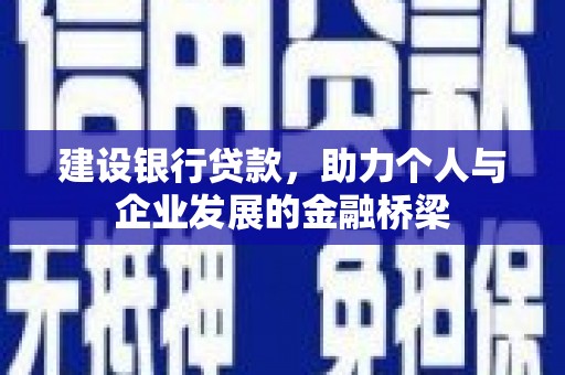 阳谷建设银行贷款，助力个人与企业发展的金融桥梁