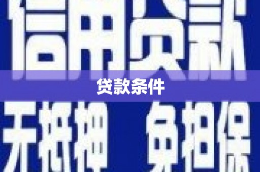 阳谷贷款条件