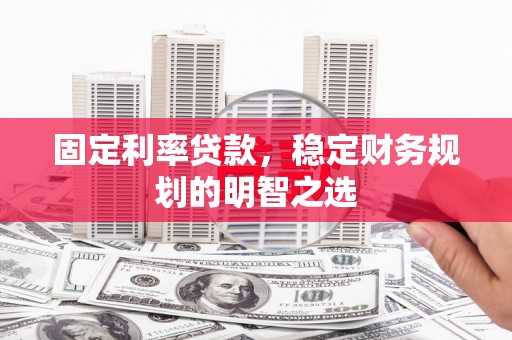 阳谷固定利率贷款，稳定财务规划的明智之选