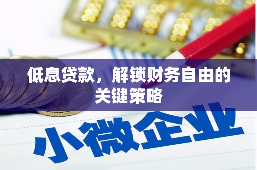 阳谷低息贷款，解锁财务自由的关键策略
