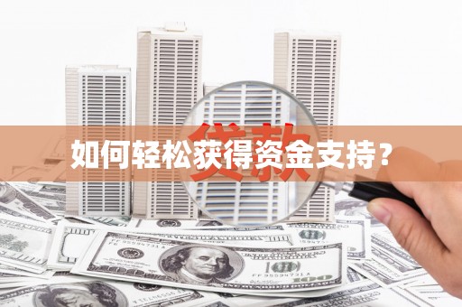阳谷如何轻松获得资金支持？
