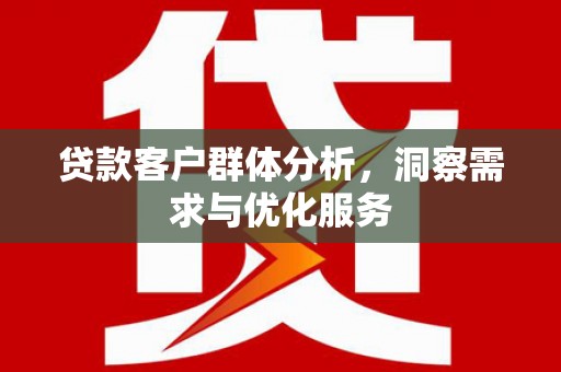 阳谷贷款客户群体分析，洞察需求与优化服务